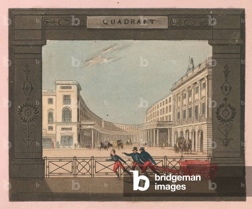 Quadrant, Regent Street (coloured engraving)