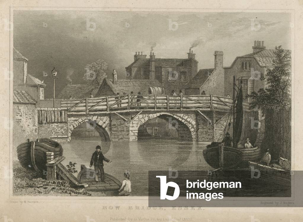 General view of Bow Bridge (engraving)