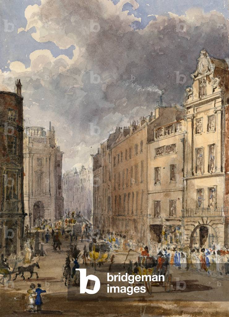 The original London Pavilion, the prototype music hall (w/c on paper)