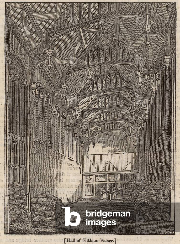 Hall of Eltham Palace, Kent (engraving)