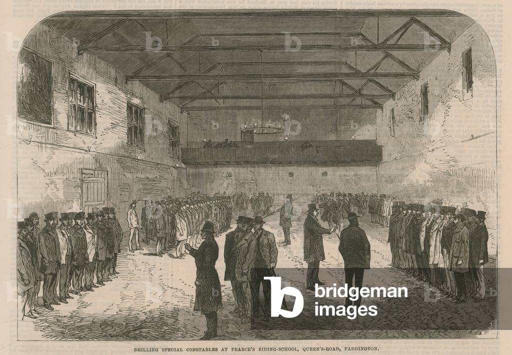 Drilling Special Constables (engraving)