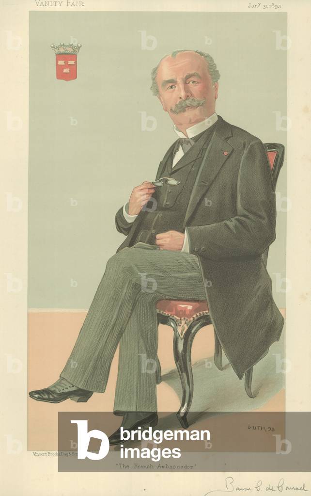 The Baron Chaudron de Courcel (colour litho)