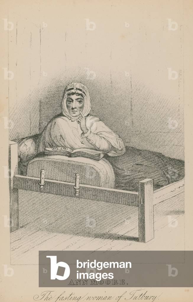 Ann Moore, the fasting woman of Tutbury (engraving)