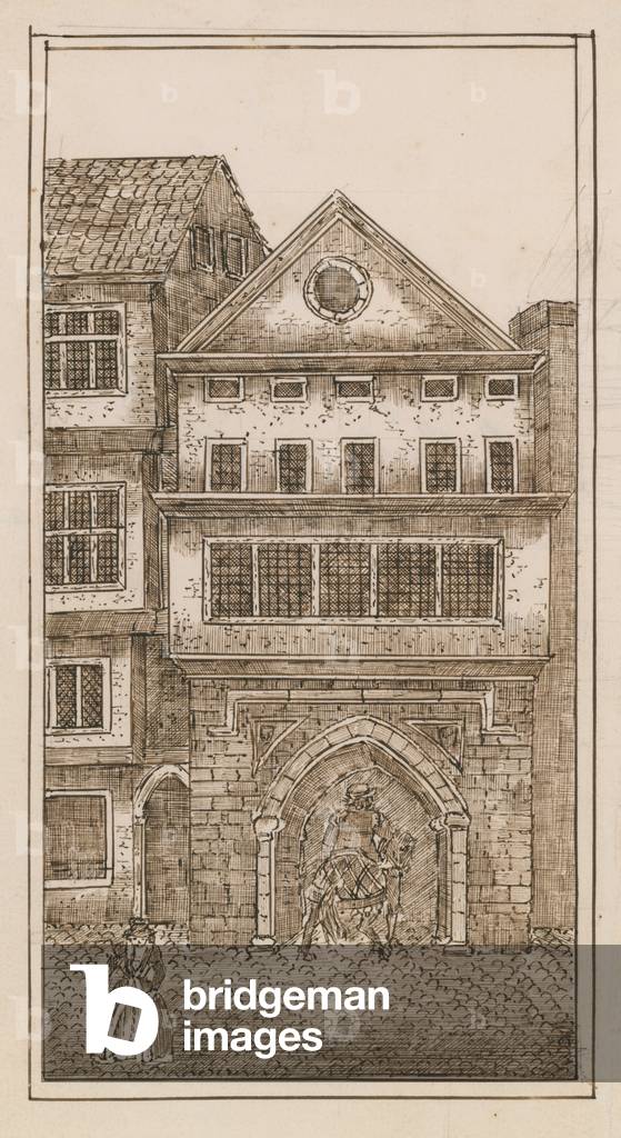 View of the north gate of St Paul's (engraving)