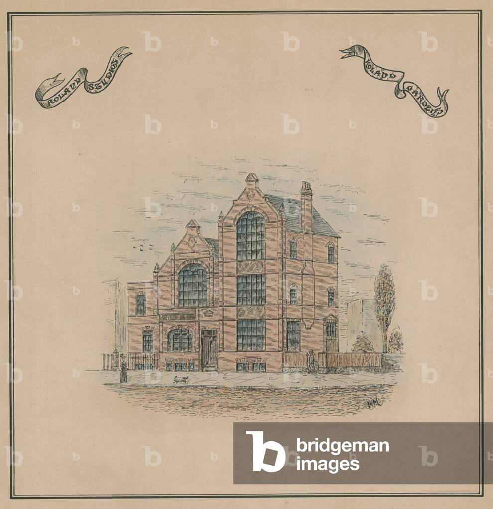 Roland Gardens, South Kensington, London (coloured engraving)