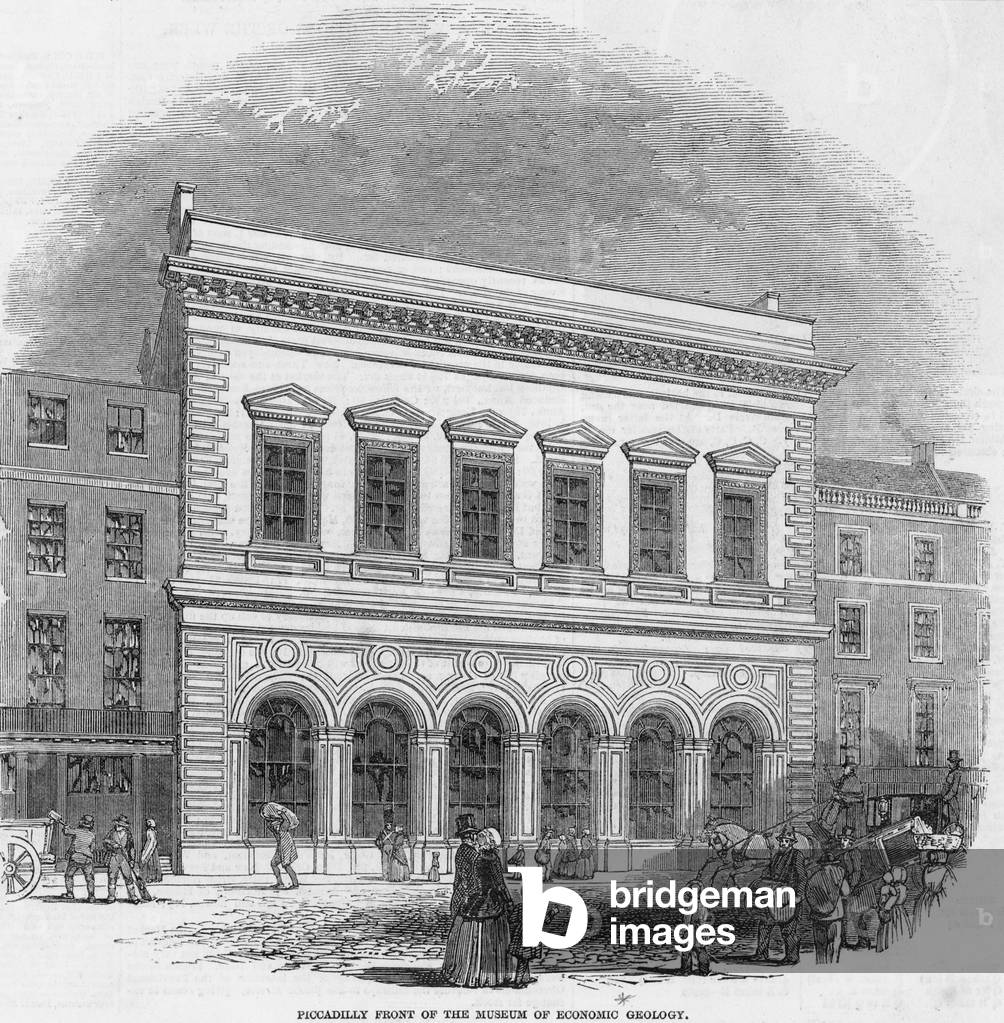 Piccadilly front of the Museum of Economic Geology (engraving)
