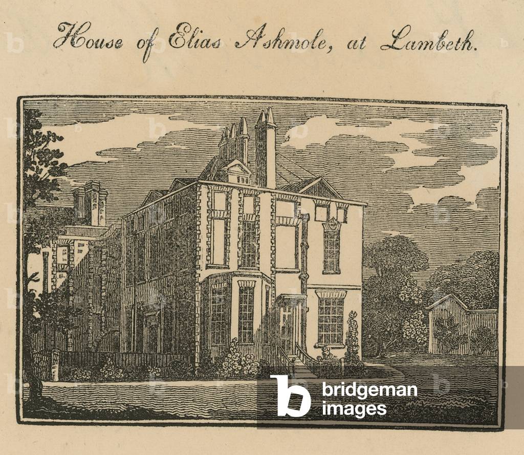 House of Elias Ashmole at Lambeth (engraving)