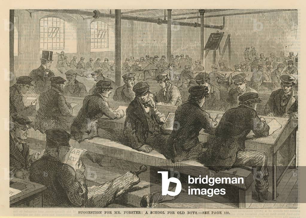 Suggestion for Mr Forster: a school for old boys (engraving)