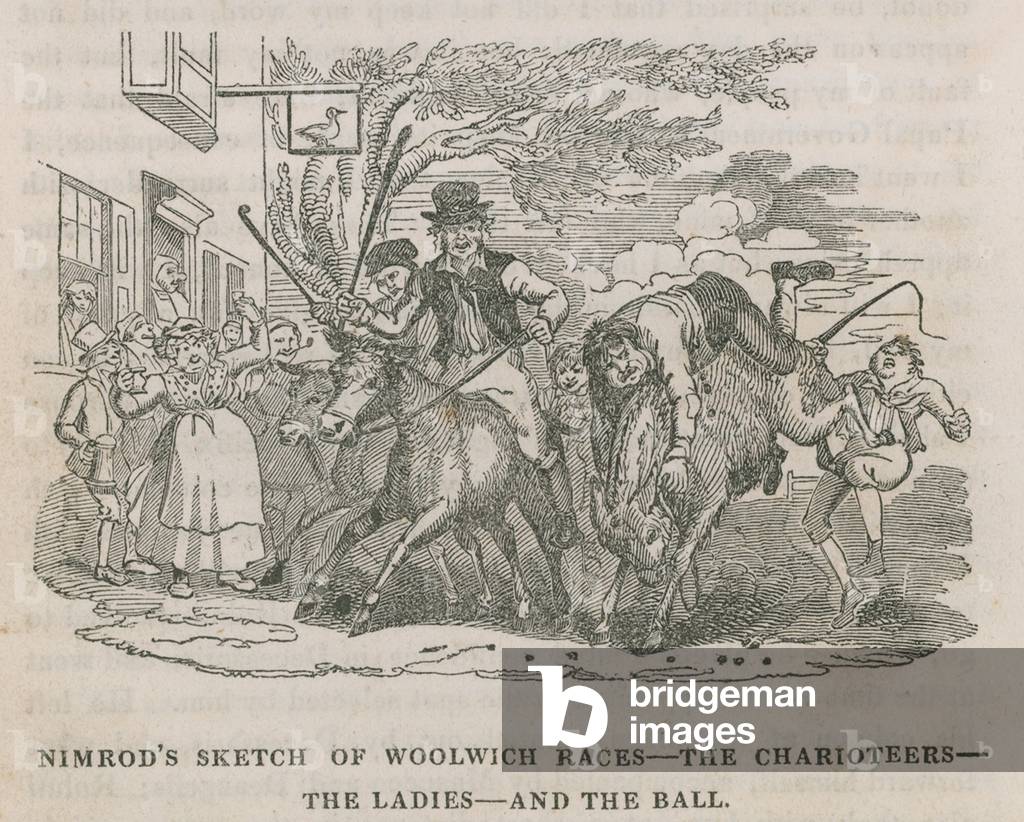 Nimrod's sketch of Woolwich races (engraving)