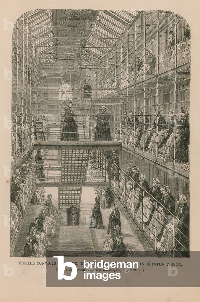 Female convicts at work (engraving)