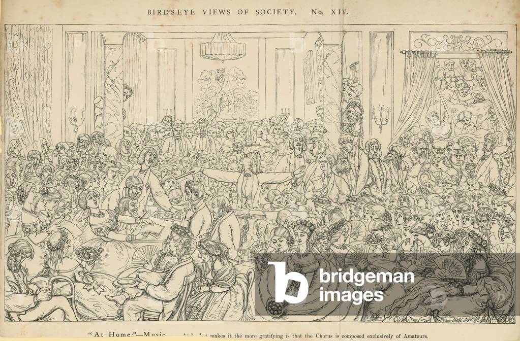 Birds-Eye Views of Society: At Home Music (engraving)