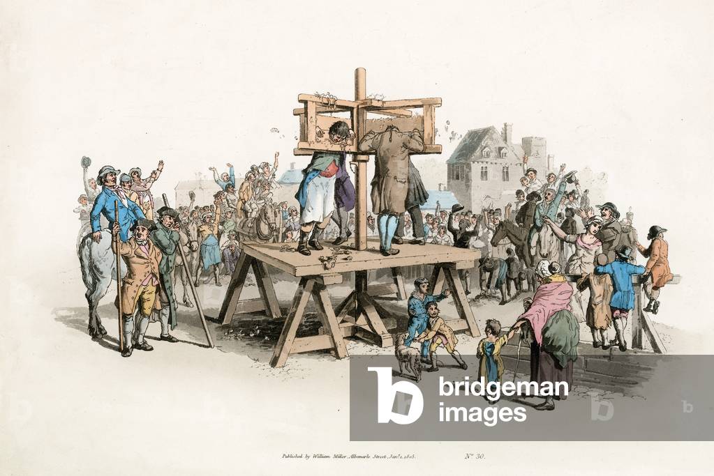 Pillory.  1805 (coloured engraving)