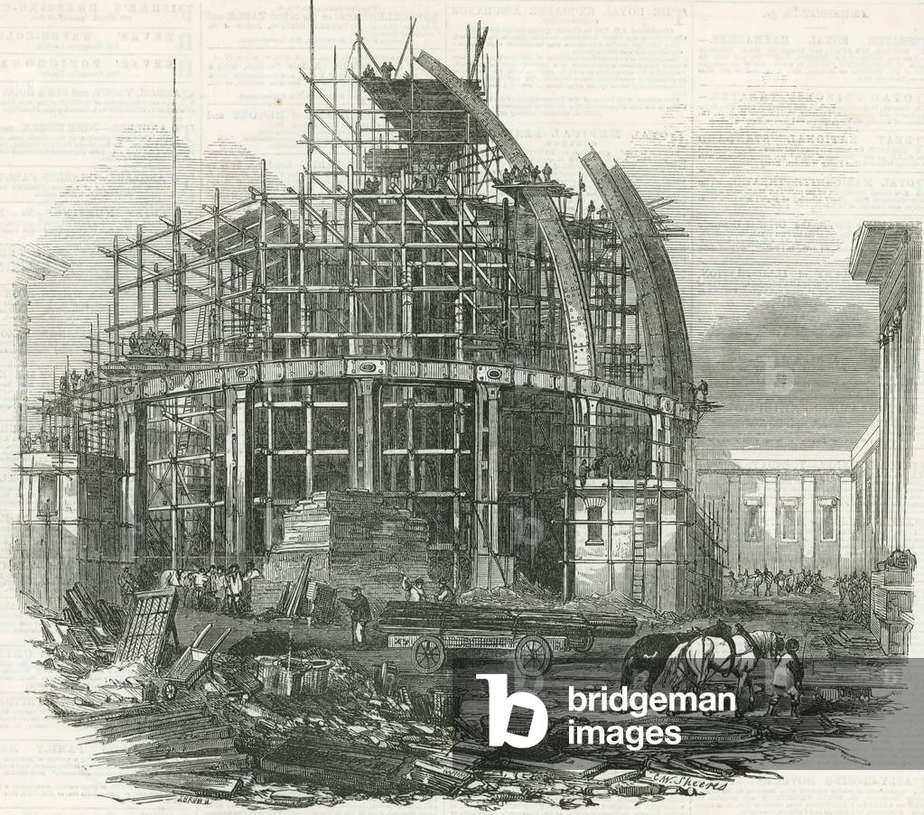 The new reading room at the British Museum (engraving)