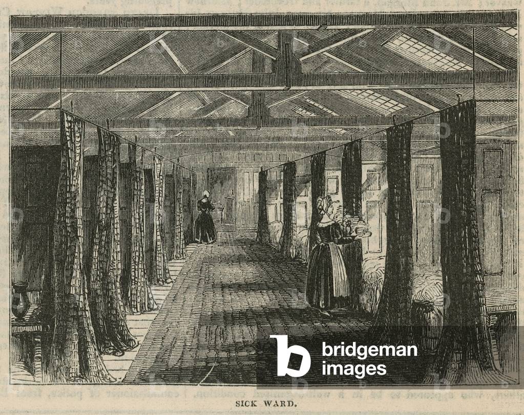 Royal Free Hospital, London: Sick Ward (engraving)
