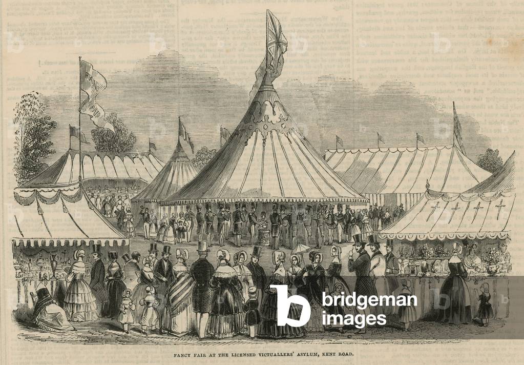 Fancy fair at the licensed Victuallers' Asylum (engraving)