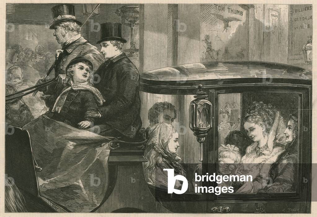 Going to the morning performance of the pantomime (engraving)