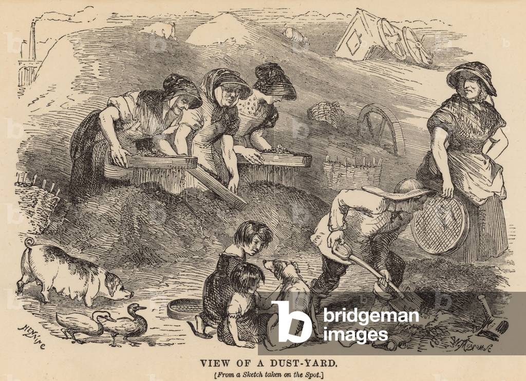 View of a dust yard (engraving)