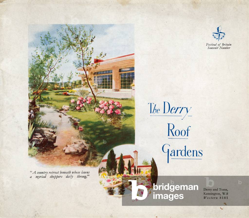 Derry and Toms Roof Garden (colour litho)