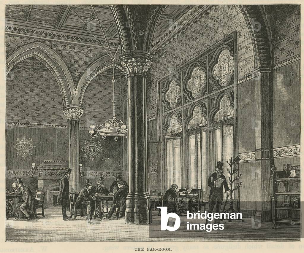The Royal Courts of Justice: The Bar Room (engraving)