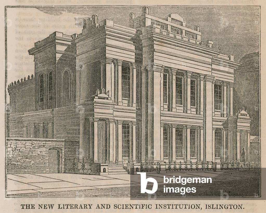 The new Literary and Scientific Institution, Islington, London (engraving)