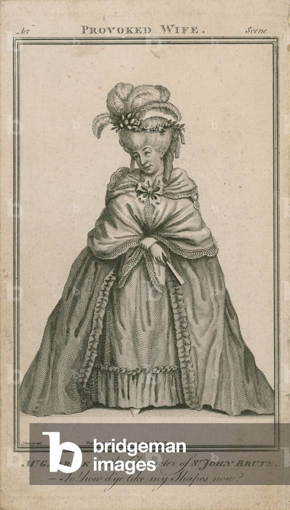 David Garrick in the character of Sir John Brute (engraving)