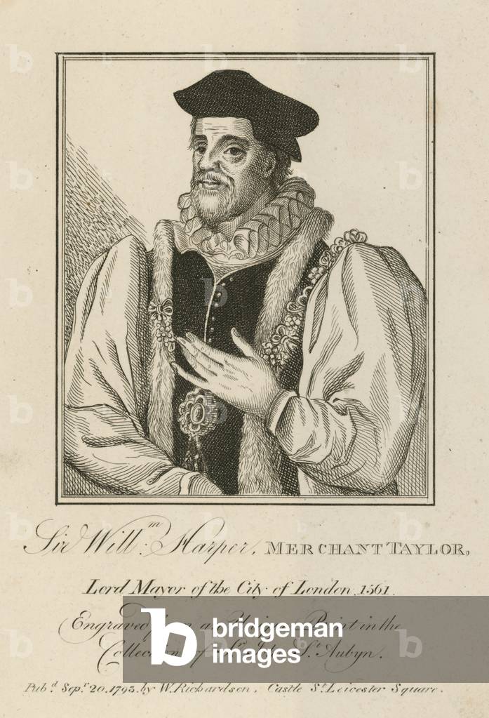 Sir William Harper, Merchant Taylor, Lord Mayor of London (engraving)