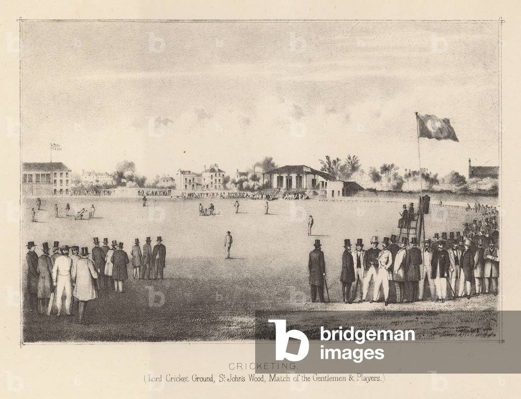 Lord's Cricket Ground, S John's Wood, Match of the Gentlemen and Players (engraving)