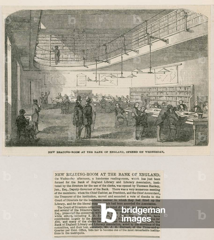 New Reading Room at the Bank of England (engraving)