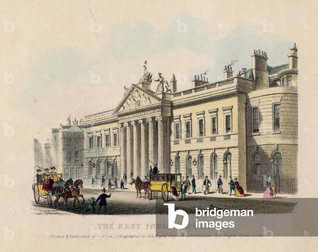 The East India House (coloured engraving)
