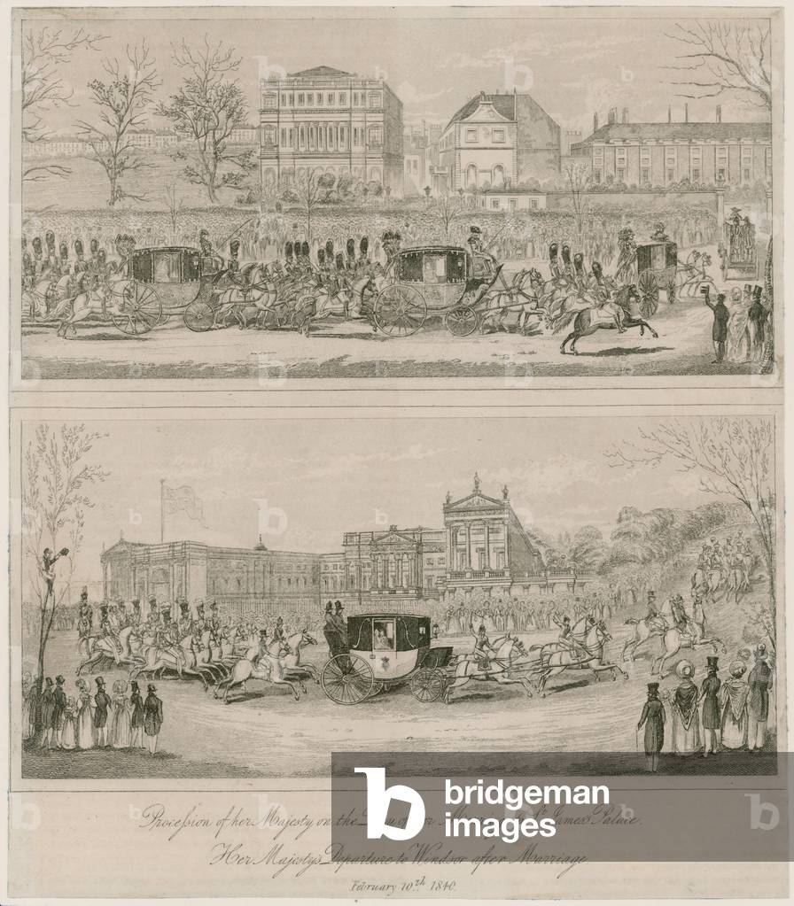 Marriage of Queen Victoria and Prince Albert, 10 February 1840 (engraving)