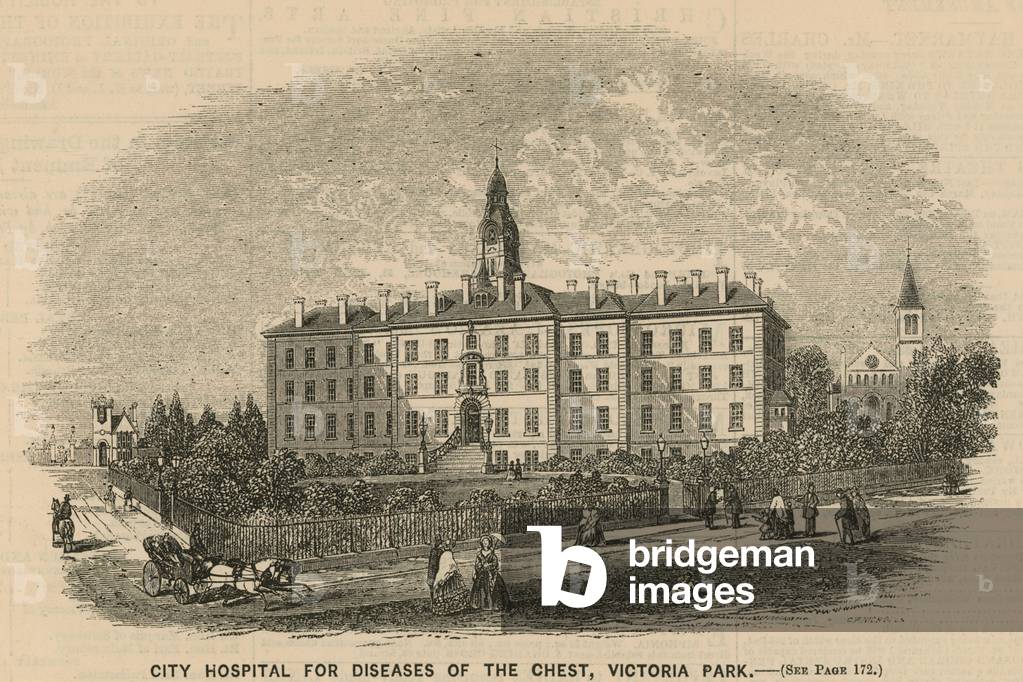 City Hospital for Diseases of the Chest, Victoria Park, London (engraving)