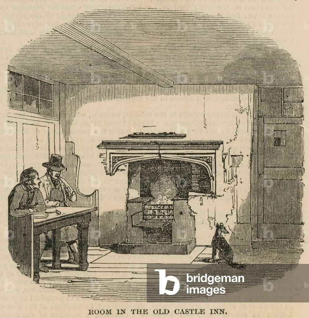 A room in the Old Castle Inn, Kentish Town, London (engraving)