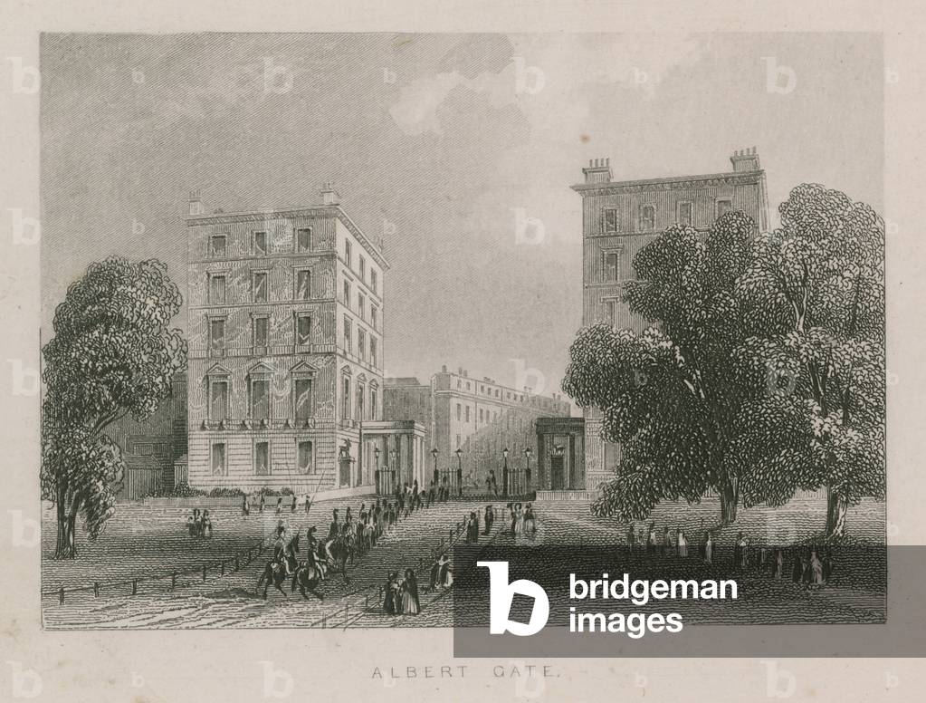 Albert Gate, Kensington Park, London (engraving)