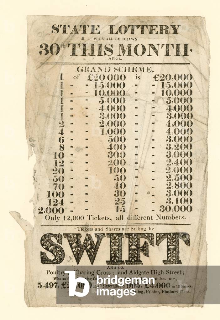 Lottery advertisement (engraving)