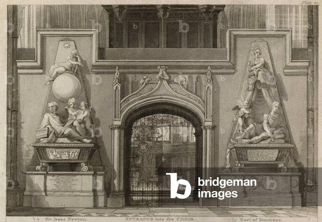 Entrance into the Choir, Westminster Abbey, London (engraving)