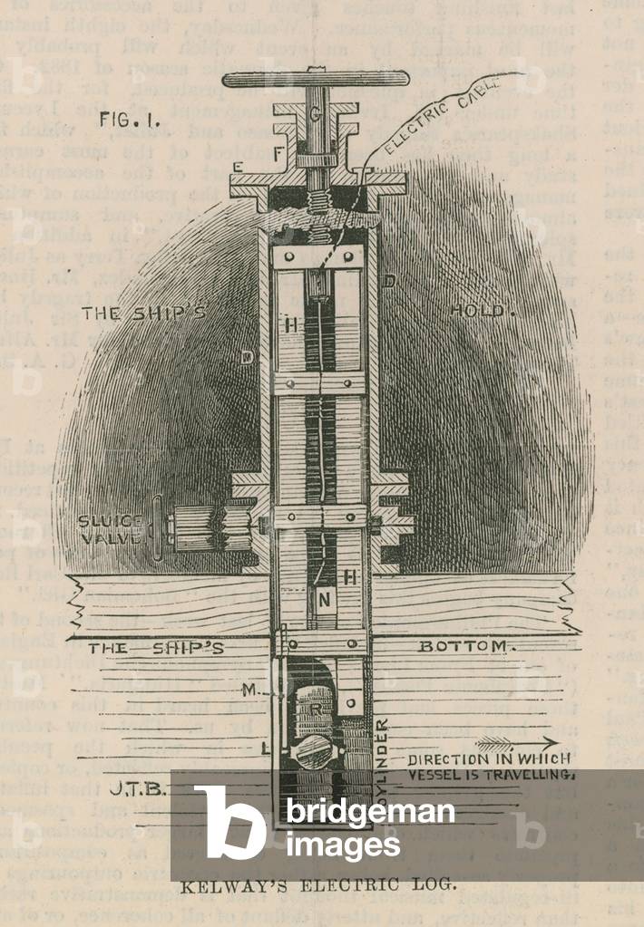 Kelway's Electric Log; cutaway (engraving)