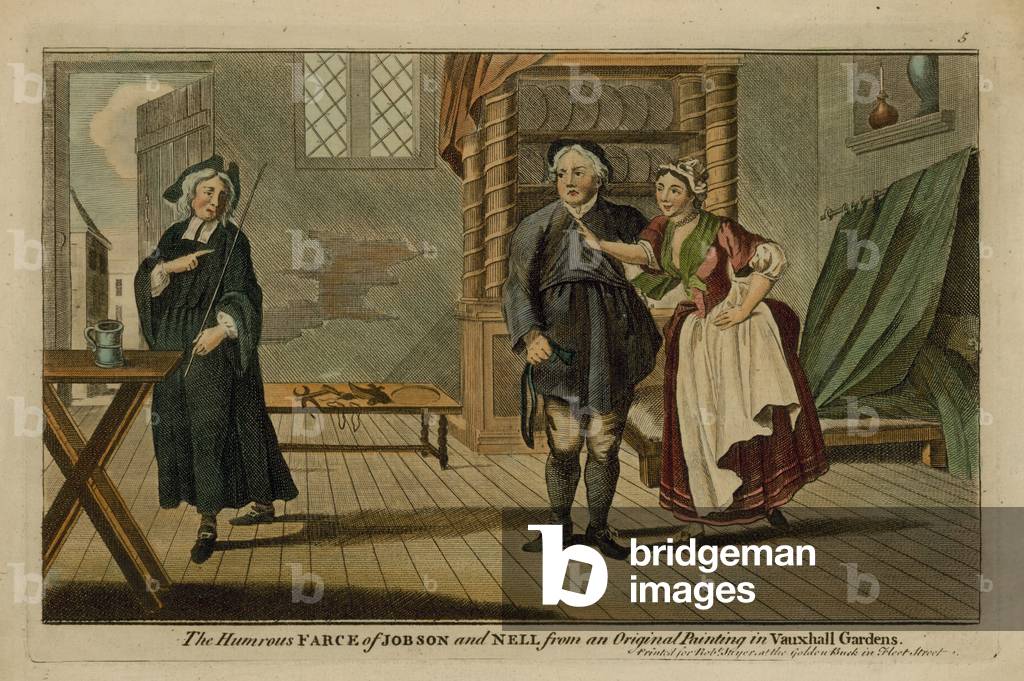 The humrous farce of Jobson and Nell (coloured engraving)