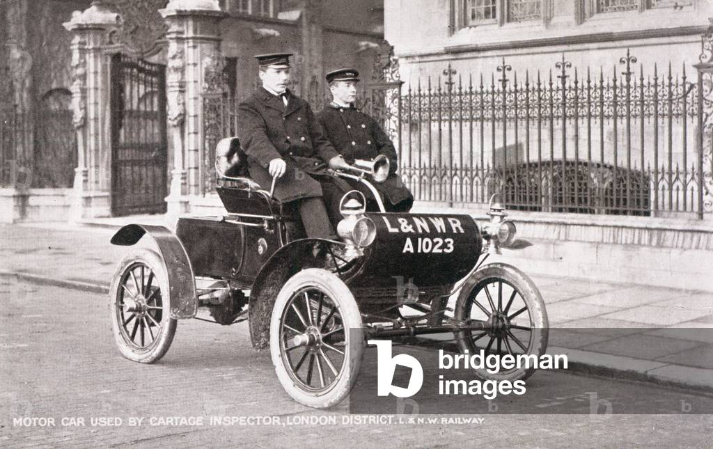 Motor car used by cartage inspector (b/w photo)