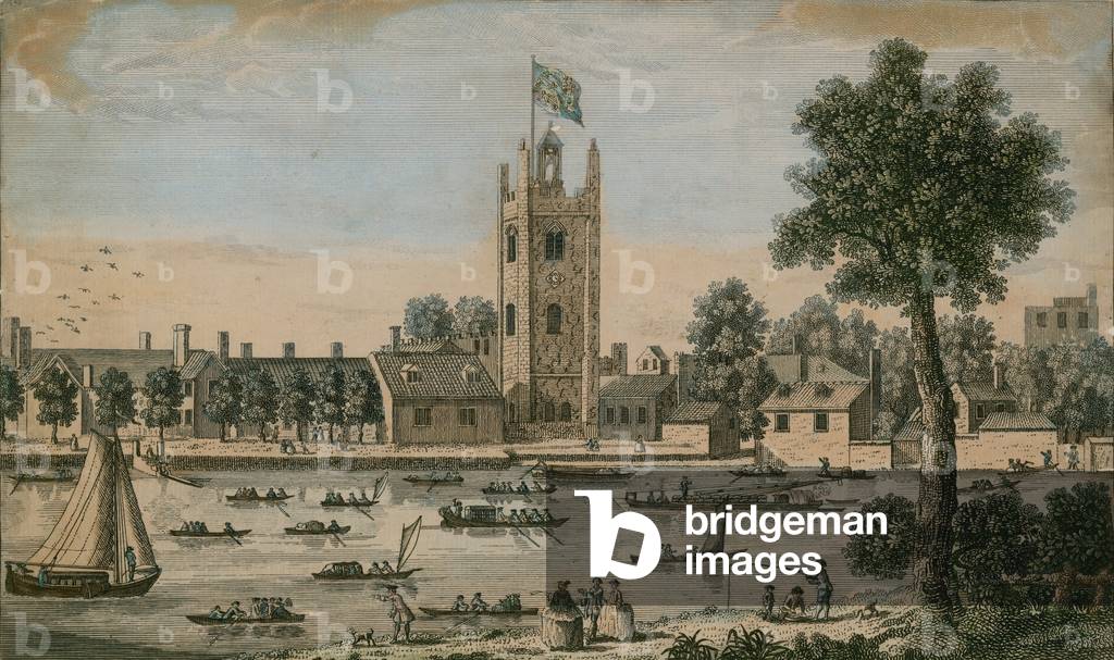Battersea (coloured engraving)