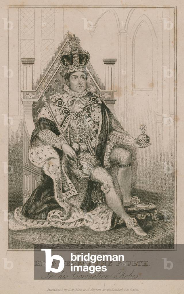 King George IV in his Coronation Robes (engraving)