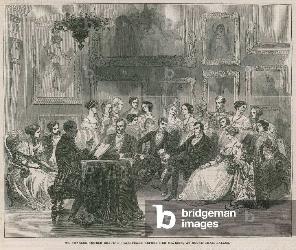 Mr Charles Kemble reading Shakespeare (engraving)