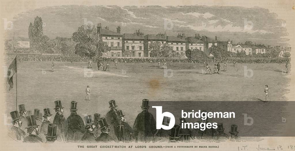 The great cricket-match at Lord's Ground (engraving)