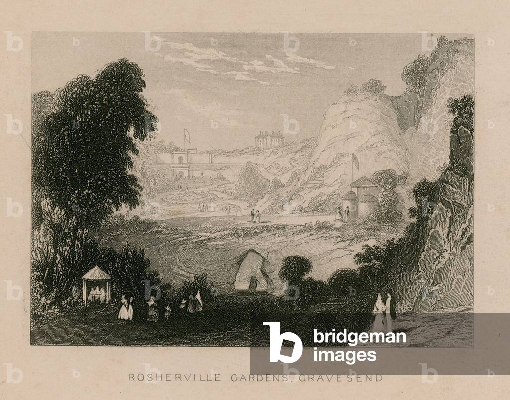 Rosherville Gardens, Gravesend (engraving)