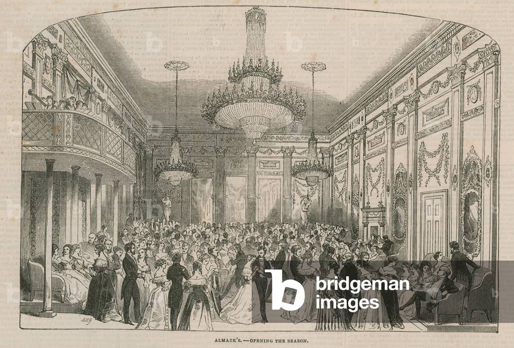 Almack's - opening the season (engraving)