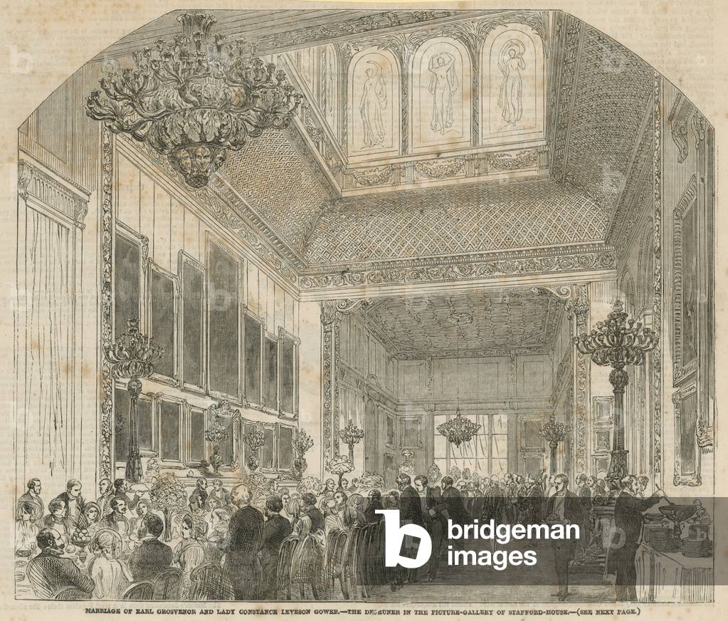 Marriage of Earl Grosvenor and Lady Constance Leveson Gower (engraving)