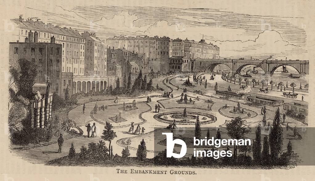 The Thames Embankment grounds (engraving)