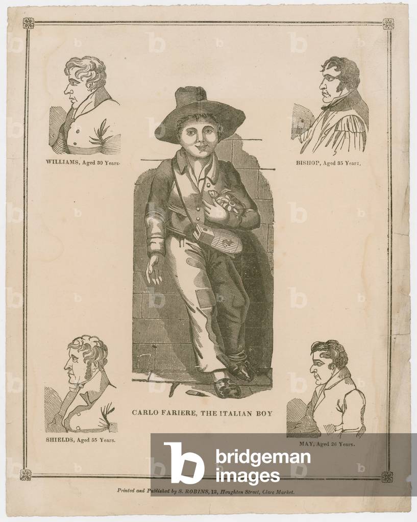 Carlo Fariere, the Italian Boy (engraving)