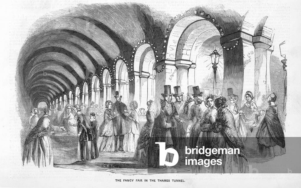 The Fancy Fair in the Thames Tunnel (engraving)