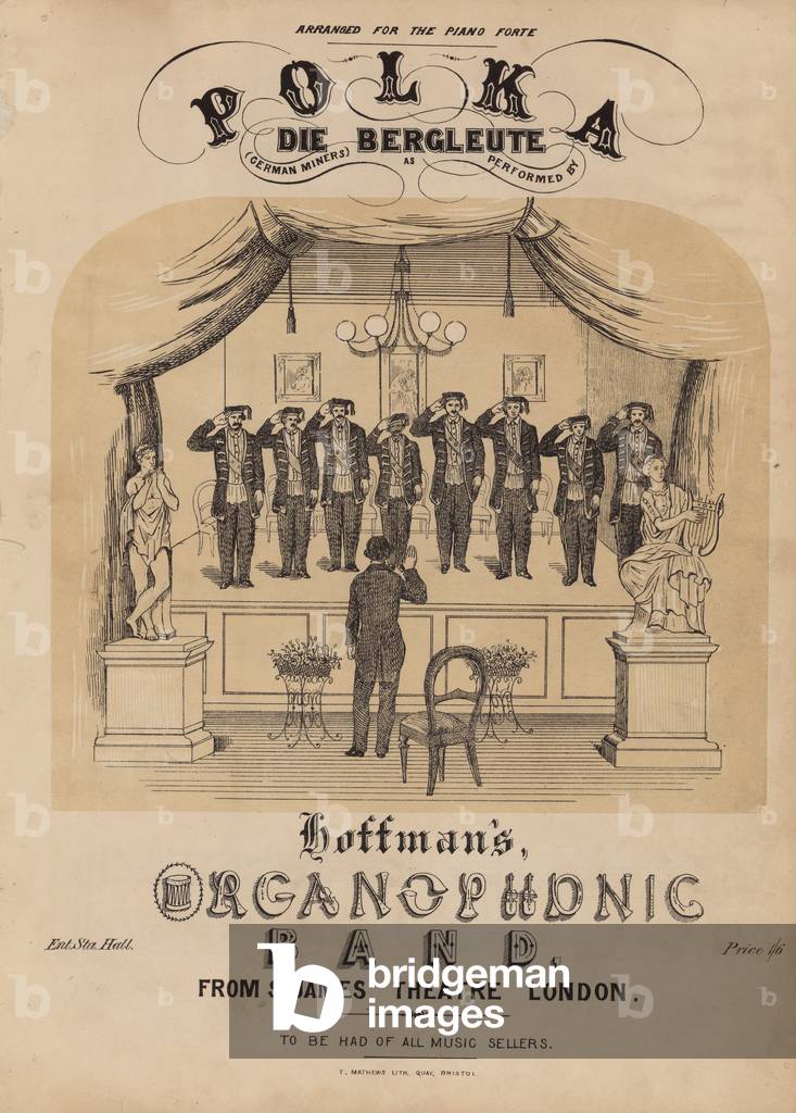 Polka die Bergleute (colour litho)