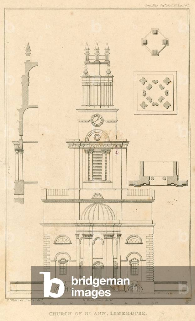 Church of St Ann, Limehouse, London (engraving)